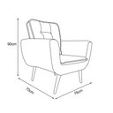 Ver imagem 2 de Poltrona Saturno para Sala de Estar Quarto Escritório Tecido Suede - Cinza Escuro - Cor: Cinza