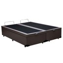 Ver imagem 3 de Cama Box Baú Blindado Casal Bipartido Homequeen Sintético Marrom 41x138x188