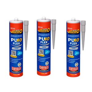 Kit com 3 Pu40 Cinza 400g Dryko