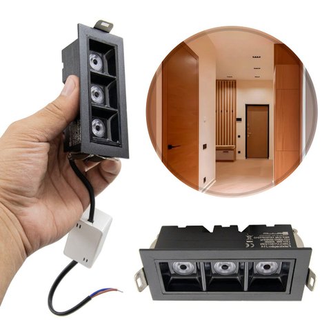 Spot Led de Embutir Calli 6w 3000k Preto Bella Iluminação St3221
