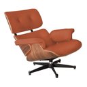 Ver imagem 2 de Poltrona para Leitura Charles Eames com Puff Couro Caramelo