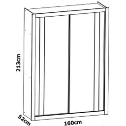 Guarda-Roupa 2 Portas de Correr Prince Branco Fosco - Reller - 6