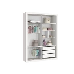 Guarda-Roupa 2 Portas de Correr Prince Branco Fosco - Reller - 5