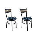 Ver imagem 1 de 2 Cadeiras Pretas para Cozinha Viena Cappuccino Premium:Floral Preto