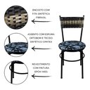 Ver imagem 2 de 2 Cadeiras Pretas para Cozinha Viena Cappuccino Premium:Floral Preto