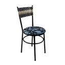 Ver imagem 4 de 2 Cadeiras Pretas para Cozinha Viena Cappuccino Premium:Floral Preto