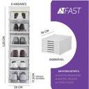 Ver imagem 3 de Sapateira Vertical Empilhável Caixa Sapato Tênis 6 Andares - Branco