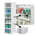 Ver imagem 1 de Sapateira Vertical Empilhável Caixa Sapato Tênis 6 Andares - Branco