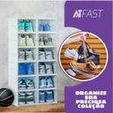 Ver imagem 2 de Sapateira Vertical Empilhável Caixa Sapato Tênis 6 Andares - Branco