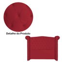 Ver imagem 3 de Conjunto Sienna Cabeceira e Recamier Queen 160 Cm Suede Vermelho - LM DECOR