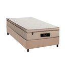 Ver imagem 1 de Cama Box Solteiro: Colchão Molas Ensacadas Luckspuma Cloud + Base Crc Suede Clean (88x188)