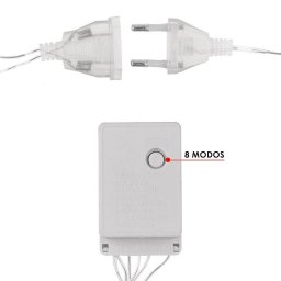 Pisca de Led Rede - 160l, 4x0,5m, 8 Modos, 110v:branco - 3