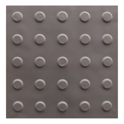KIT 16 PÇS PISO TÁTIL PVC 25x25 ALERTA CINZA