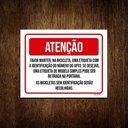 Ver imagem 1 de Kit 3 Placa Atenção Favor Manter Bicileta Etiquetada