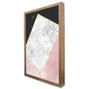 Ver imagem 3 de Quadro Decorativo Caixa Geométrico Black e Pink Tacolado Moldura Caixa 3cm Madeira com Vidro 30 X 40