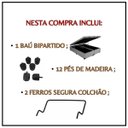 Ver imagem 7 de Cama Queen Box Baú Bi-partida 79 Blindada - Linhão - Turim Palha