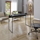 Ver imagem 2 de Mesa de Escritório Bela 90cm Escrivaninha Home Office com Pés em Metal Cor:Preto