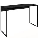 Ver imagem 1 de Mesa de Escritório Bela 90cm Escrivaninha Home Office com Pés em Metal Cor:Preto