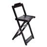 Cadeira Bistro Dobravel de Madeira Premium - Preto - 1