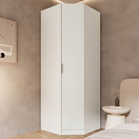 Guarda Roupa Planejado 100% MDF de Canto Oblíquo Orion CabeCasa MadeiraOriginals Bege