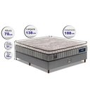 Ver imagem 2 de Cama Box Casal + Colchão Molas Ensacadas Cama Inbox com Euro Pillow Frost ThermoGel 138x188x70
