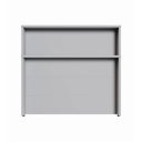 Ver imagem 4 de Balcão Atendimento Recepção Alto 90 Cm Escritório F5 Office Cor:cinza