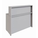 Ver imagem 3 de Balcão Atendimento Recepção Alto 90 Cm Escritório F5 Office Cor:cinza