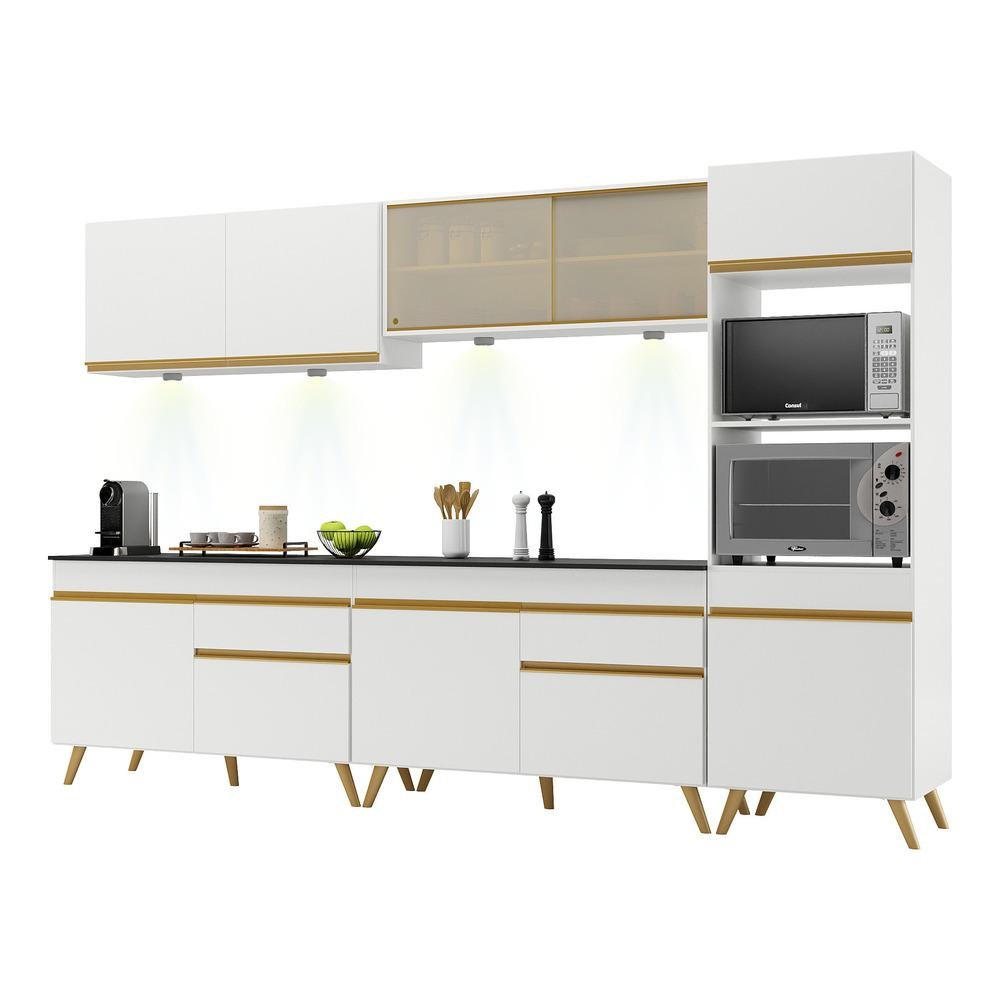 Cozinha Completa 5 peças com Leds MP2014 Veneza Up Multimóveis Branca - 3