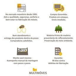 Cozinha Completa 5 peças com Leds MP2014 Veneza Up Multimóveis Branca - 8
