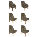 Ver imagem 1 de Kit 4 Cadeiras Paris + 2 Paris Retro Suede Capuccino Dominic Decor