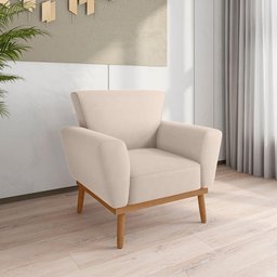 Conjunto Poltrona para Sala de Recepção Viana Inca Areia - 2