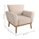 Ver imagem 4 de Conjunto Poltrona para Sala de Recepção Viana Inca Areia