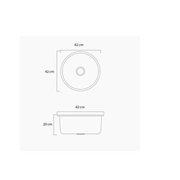 Cuba Aço Inox Gourmet Redonda Luxo 42x42x20cm Acessório - Brinovar - 6