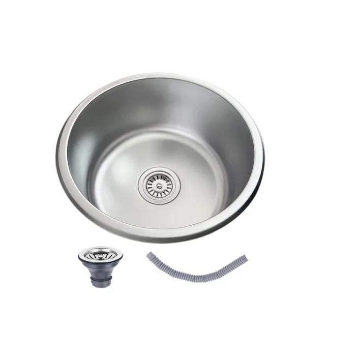 Cuba Aço Inox Gourmet Redonda Luxo 42x42x20cm Acessório - Brinovar