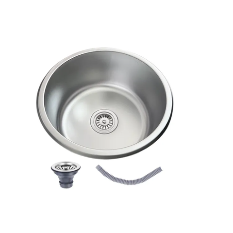 Cuba Aço Inox Gourmet Redonda Luxo 42x42x20cm Acessório - Brinovar