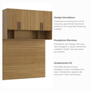 Ver imagem 7 de Módulo Cabeceira Aéreo Casal 100% MDF150cm em MDF com 4 Portas Altezza