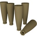 Ver imagem 3 de Kit Pé Cônico Bronze para Balcão Pia Cozinha Americana com 5 Unidades Marrom