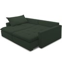 Ver imagem 7 de Sofá Cama Retrátil Reclinável para Sala de Estar 208cm Lari F04 Veludo Verde - Lyam Decor