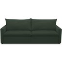 Ver imagem 3 de Sofá Cama Retrátil Reclinável para Sala de Estar 208cm Lari F04 Veludo Verde - Lyam Decor