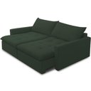 Ver imagem 6 de Sofá Cama Retrátil Reclinável para Sala de Estar 208cm Lari F04 Veludo Verde - Lyam Decor
