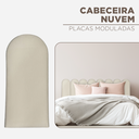 Ver imagem 2 de Cabeceira Nuvem Estofada Casal 7 Placas Suede Macio 45x20cm:branco