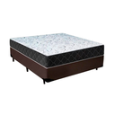 Ver imagem 1 de Cama Box Casal Sintético Marrom Colchão Espuma D33 Marrocos 30cm