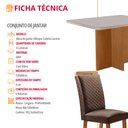 Ver imagem 2 de Mesa de Jantar Olimpia 120cm Tampo MDF Vidro Canto Copo com 4 Cadeiras Lorena