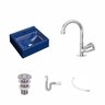 Kit Cuba Q32 com Torneira C50 e Válvula Abs, Sifão Pvc e Flexível Compace - 2