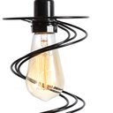 Ver imagem 3 de Trio Aramado Mola Poptem Canopla Múltipla Redonda Preto Lustre Luminária Iluminação Sala Quarto Ilum