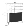 Cabeceira para Cama Box Luna Casal 1,40cm Laminado Preto - Fdecor - 2