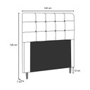 Ver imagem 2 de Cabeceira para Cama Box Luna Casal 1,40cm Laminado Preto - Fdecor