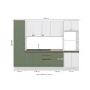Ver imagem 4 de Cozinha Modulada Celeste Kappesberg 100% Mdf Branco/verde 7 Peças