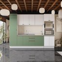 Ver imagem 1 de Cozinha Modulada Celeste Kappesberg 100% Mdf Branco/verde 7 Peças