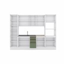 Ver imagem 3 de Cozinha Modulada Celeste Kappesberg 100% Mdf Branco/verde 7 Peças